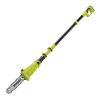 Sun Joe 24-volt cordless telescoping pole 10-inch chainsaw.