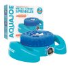 Aqua Joe Indestructible Metal Turret Sprinkler with packaging.