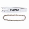 Sun Joe 5-inch Replacement Semi-Chisel Chain and 5-inch bar for chainsaws.