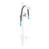 Aqua Joe white garden hose stand with 3-foot lead in hose.